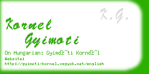 kornel gyimoti business card